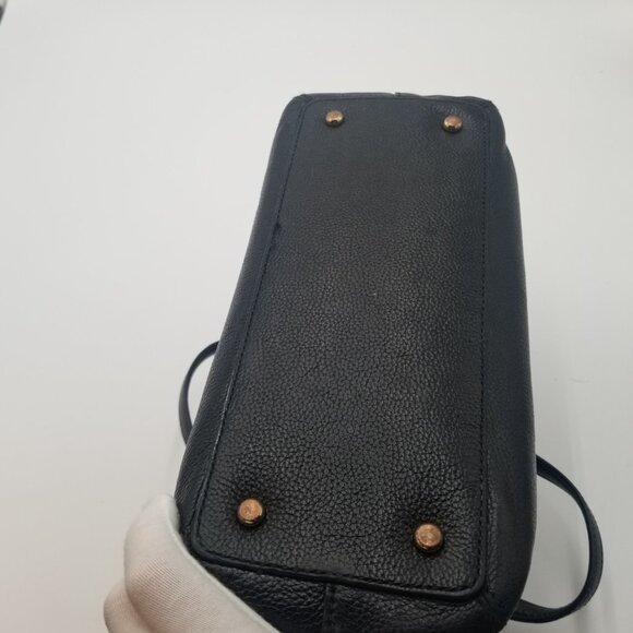 Kate Spade Julia Street Bow Satchel Handbag Black Pebble Leather Top Handle - Picture 4 of 14